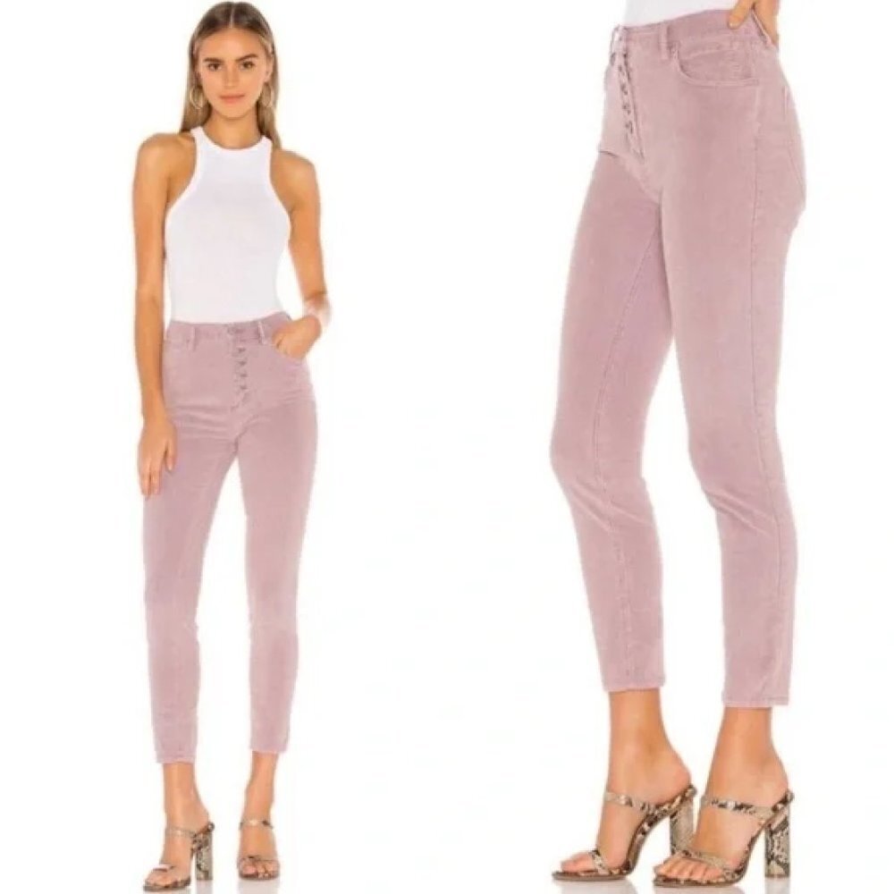 FREE PEOPLE We the Free Sun Chaser Corduroy Skinny Pant Frosted Lilac Purple 27